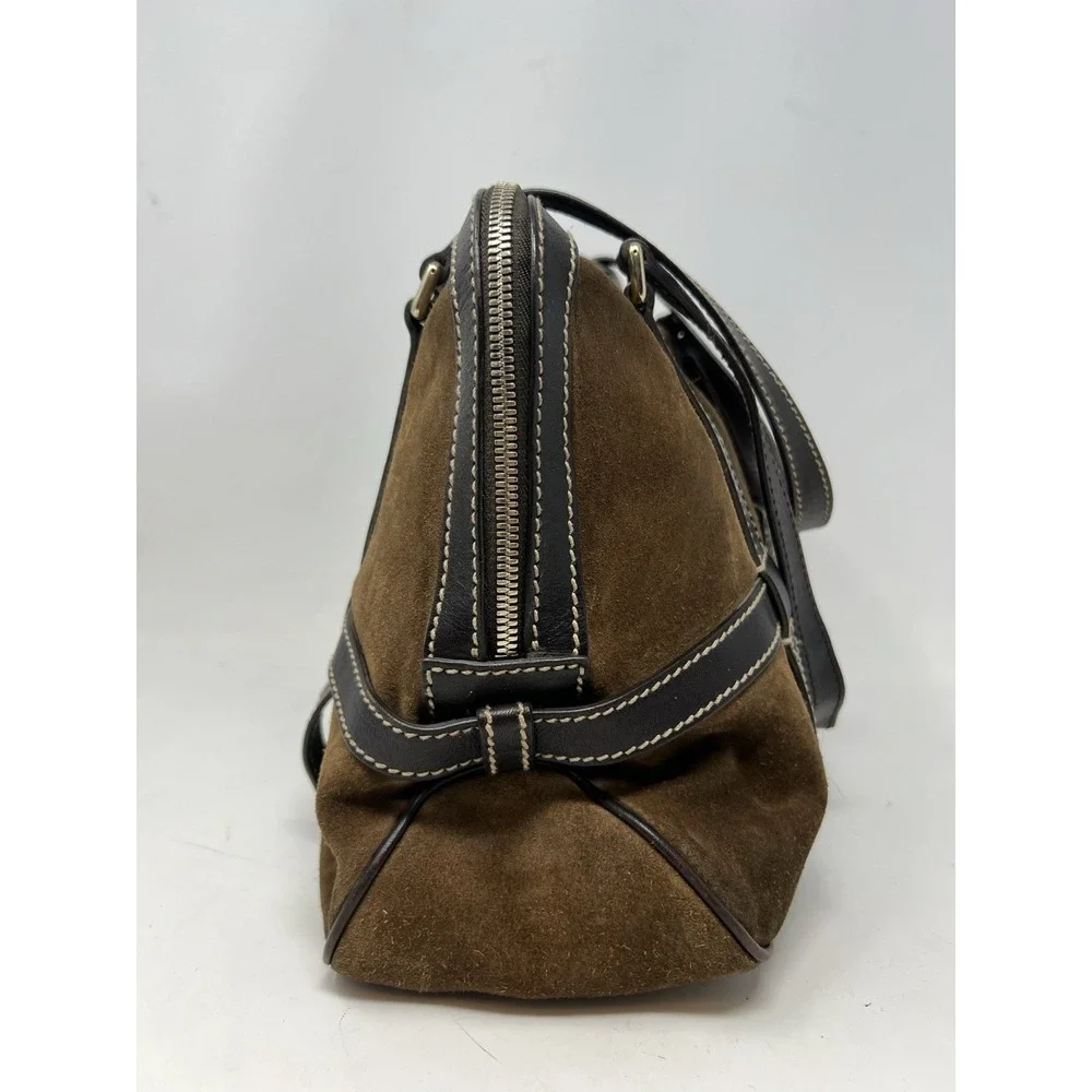 GUCCI Suede Interlocking G Royal Satchel Rare - Picture 4 of 16